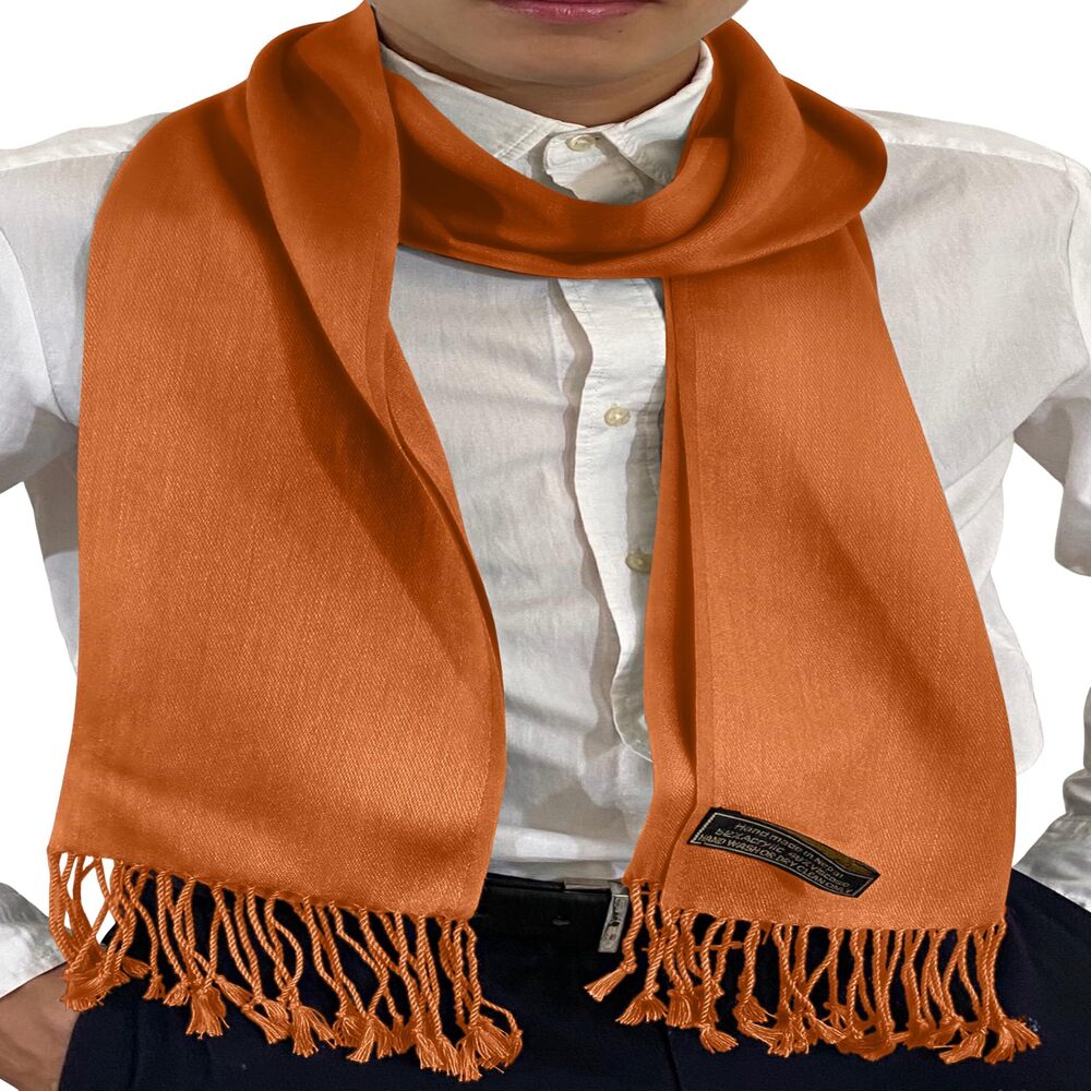 5982 Burnt Orange Persimmon Orange Nepalese Solid Color Design Fashion